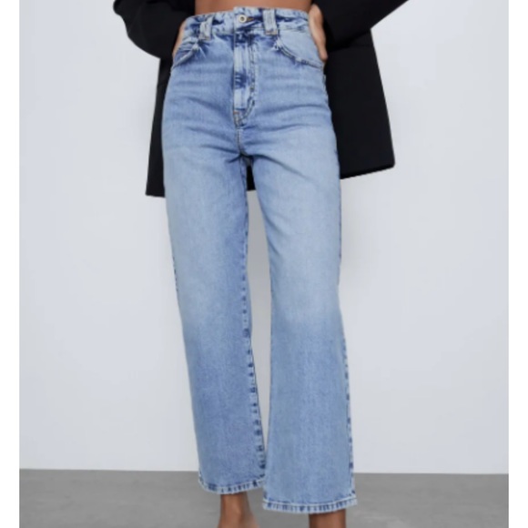 NWOT ZARA HIGH RISE SLIM FIT JEANS - Picture 3 of 10